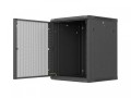 Lanberg Szafa instalacyjna rack wisząca 19 cali 15U 600x600 czarna drzwi perforowane (flat pack)