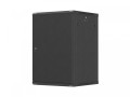 Lanberg Szafa instalacyjna rack wisząca 19 cali 18U 600x600 czarna drzwi metalowe (flat pack)