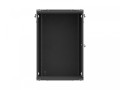 Lanberg Szafa instalacyjna rack wisząca 19 cali 18U 600x600 czarna drzwi metalowe (flat pack)