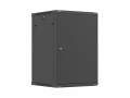 Lanberg Szafa instalacyjna rack wisząca 19 cali 18U 600x600 czarna drzwi metalowe (flat pack)