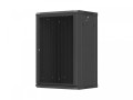 Lanberg Szafa instalacyjna rack wisząca 19 cali 18U 600x450 czarna drzwi perforowane (flat pack)