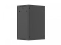 Lanberg Szafa instalacyjna rack wisząca 19 cali 18U 600x450 czarna drzwi perforowane (flat pack)