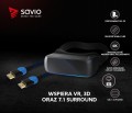 Elmak Kabel HDMI, v2.0 3D, gamingowy, PLAYSTATION, niebiesko-czarny, oplot nylon, złoty, 4Kx2K, 1.8m SAVIO GCL-02