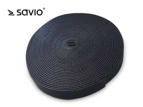 Elmak SAVORG-OC-01/B Organizer na kable, Taśma, Rzep, 10m x 20mm - czarny
