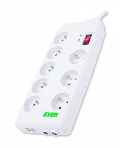 EVER Listwa Home  2M USB  8 gniazd Filtrująca