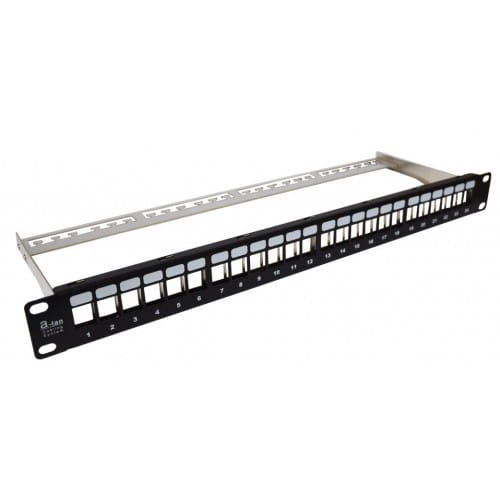 Alantec 19" Panel krosowy modularny, 1U, 24 porty, niewyposażony