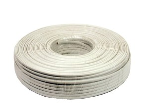 Gembird Kabel telefoniczny 4 żyły biały 100m rolka linka