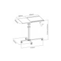 Techly Stolik do projektora/notebooka, mobilny czarny