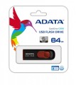 Adata Pendrive Dashdrive C008 64GB USB Czarno-czerwony