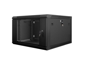 Lanberg Szafa instalacyjna wisząca 19 cali 6U 600X600mm czarna (drzwi szklane)