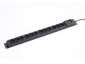 ARMAC Listwa przeciwprzepięciowa M12/16A Rack 19'' 4.5m czarna (12 gniazd)