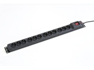 ARMAC Listwa przeciwprzepięciowa M12/16A Rack 19'' 4.5m czarna (12 gniazd)
