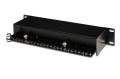 Digitus Patch panel 10" 12 portów, kat.6, S/FTP, 1U, wspornik kablowy, czarny (kompletny)