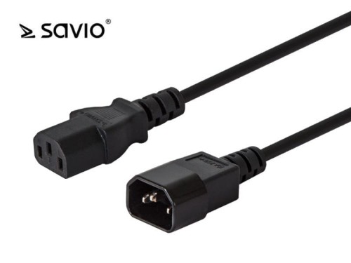 Elmak SAVIO CL-99 Przedłużacz kabla zasilającego C13/C14; 1,2m
