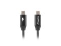 LANBERG Kabel USB-C M/M 2.0 CA-CMCM-40CU-0010-BK Czarny 1m