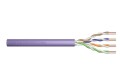 Digitus Kabel teleinformatyczny, instalacyjny, U/UTP kat.6, drut, miedziany, PVC, 305m, fioletowy