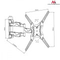 Maclean Uchwyt do telewizora lub monitora 13-50 cali MC-743 30kg