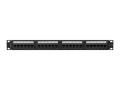 LANBERG Patchpanel 24 port 1U KAT6A PPUA-1024-B Czarny