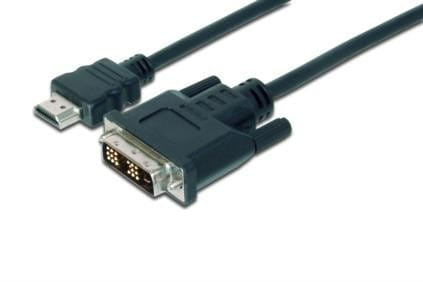 ASSMANN Kabel adapter HDMI Standard 1080p 60Hz FHD Typ HDMI A/DVI-D (18+1) M/M czarny 2m